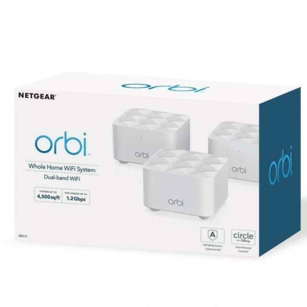 NETGEAR Orbi RBK13 AC1200 Whole Home Mesh WiFi System 3-Pack Open Box